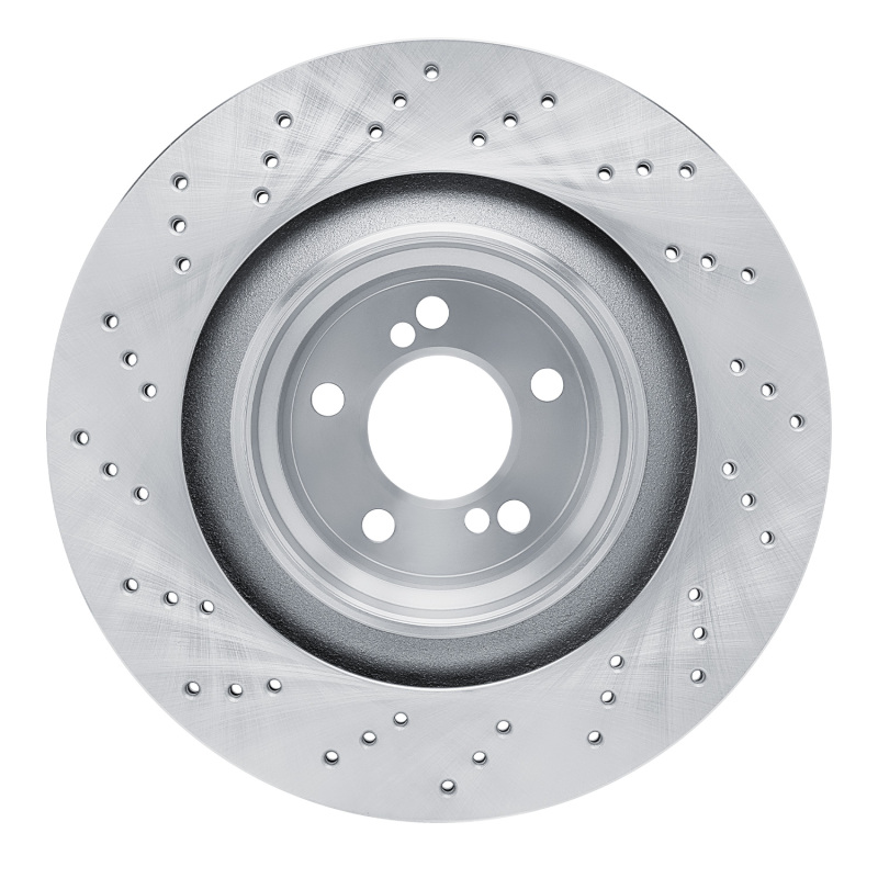 BMW X6 Brake Rotor (1) - Right Rear - R1 Concepts - Drilled - `15-`19